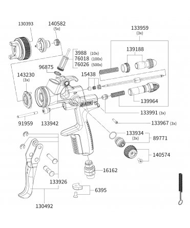 Sata Jet 1000B RP Üstten Depolu Boya Tabancası