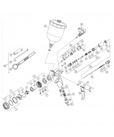 Devilbiss DV1 ClearCoat Üstten Depolu Boya Tabancası