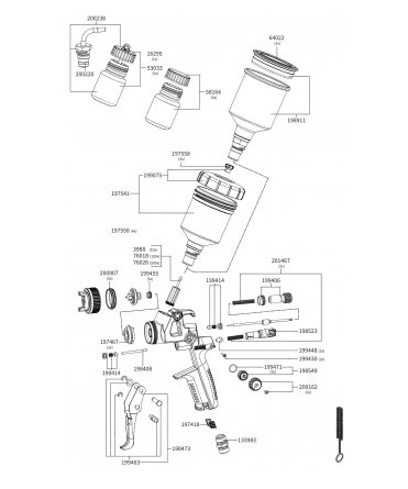 Sata Minijet 4400B HVLP Mini Üstten Depolu Tabancası