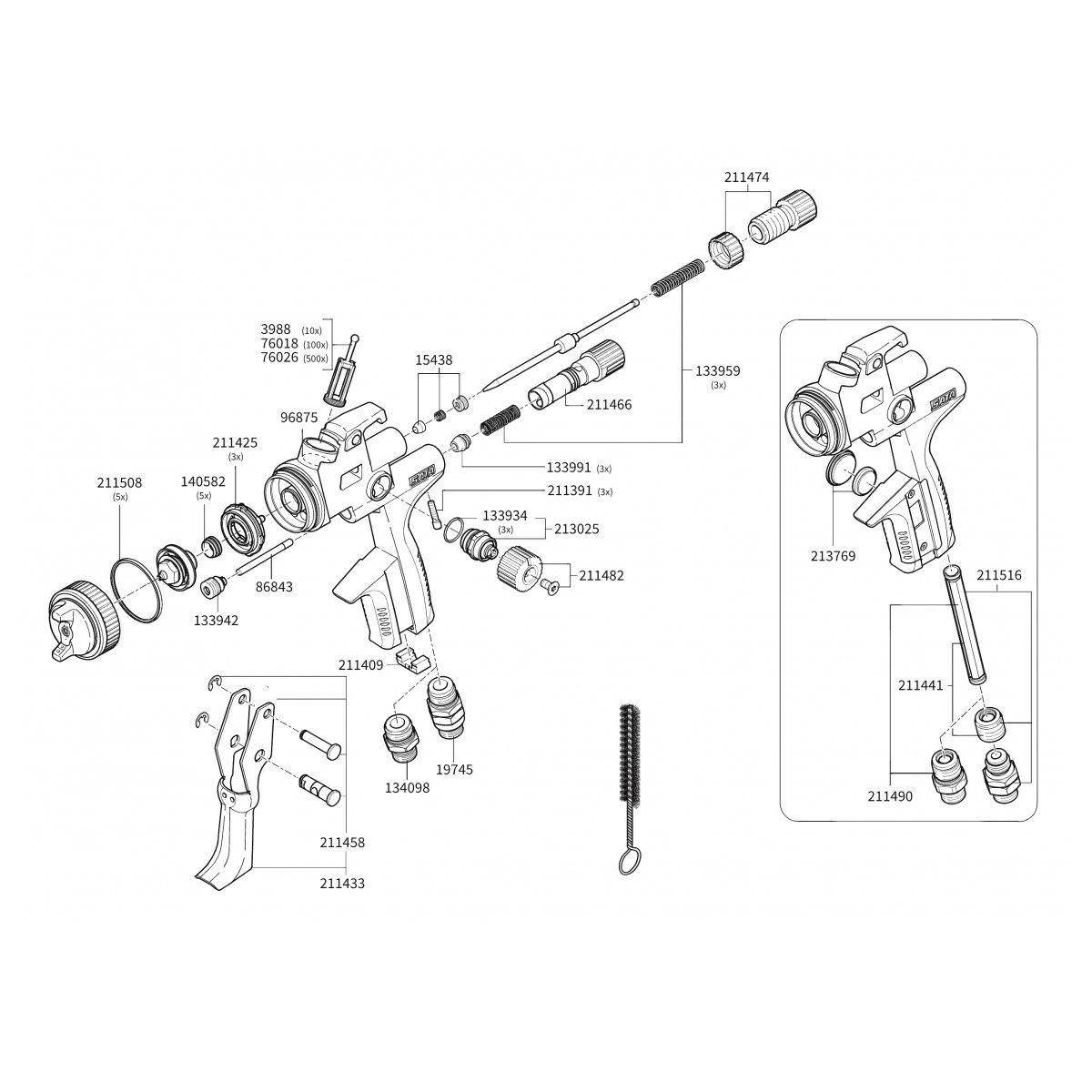 Sata Jet 5000B HVLP Top Loading Spray Gun